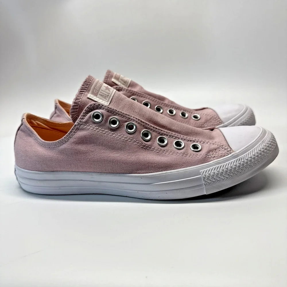 Converse All Star Slip On Casual Sneakers Women 10.5 Men 8.5 Pink - Picture 7 of 13